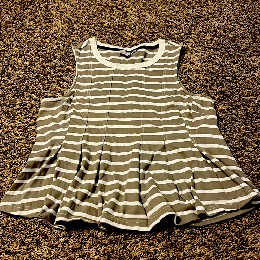 Anthropologie Postmark Top Tank Shirt Striped Flare